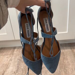Steve Madden Blue Suede Flats